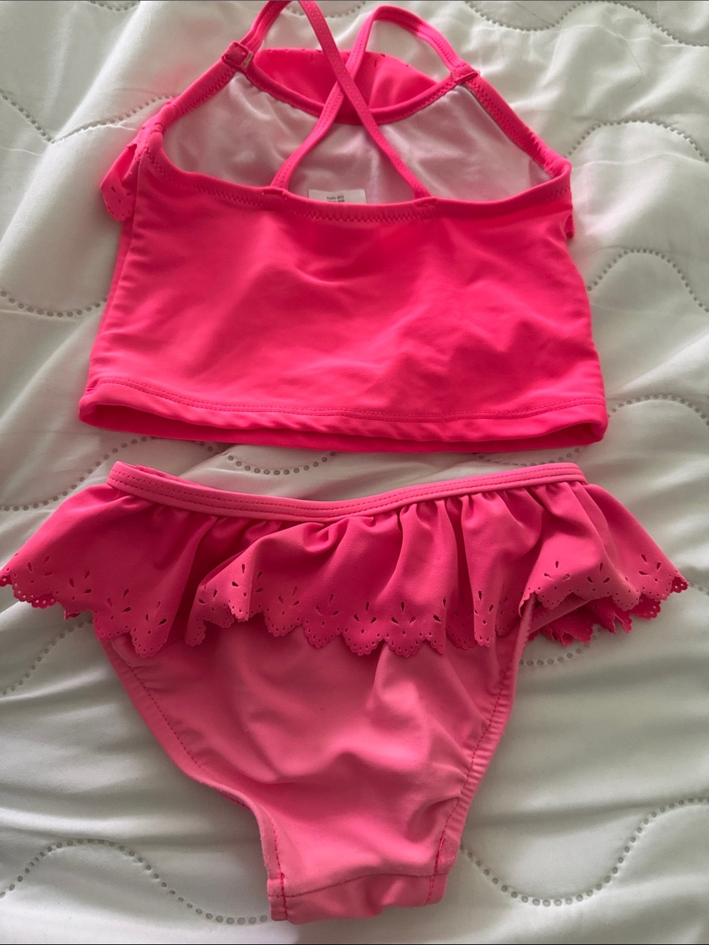 Carter's Bright Pink Ruffle Two-Piece Swim Set - Picture 4 of 4